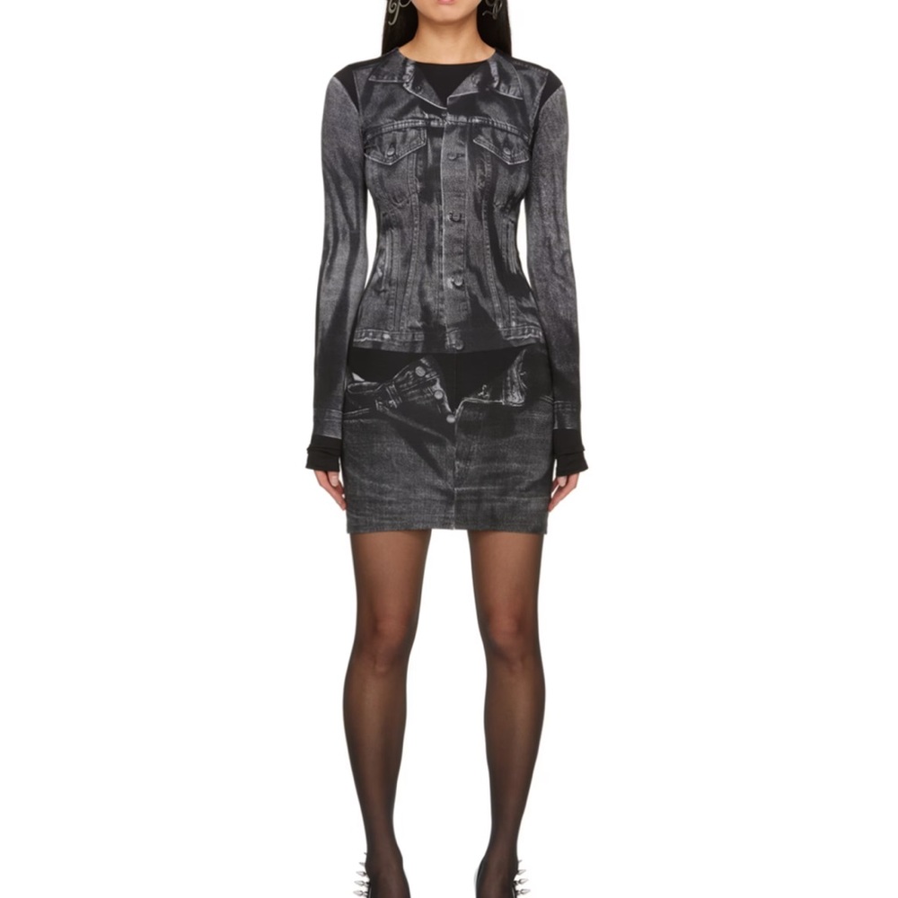 Jean Paul Gaultier Black Trompe L'œil Minidress used